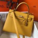 Replica Borsa Hermes Kelly 25cm Sellier Epsom in pelle gialla Replica Borsa Hermes Kelly 25cm Sellier Epsom in pelle gialla