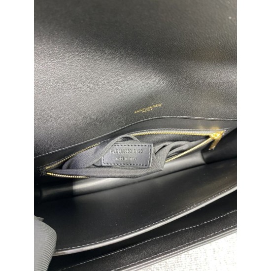 Replica Borsa a Tracolla YSL Saint Laurent Gaby Pelle di vitello Stampa Coccodrillo Nero Replica Borsa a Tracolla YSL Saint Laurent Gaby Pelle di vitello Stampa Coccodrillo Nero