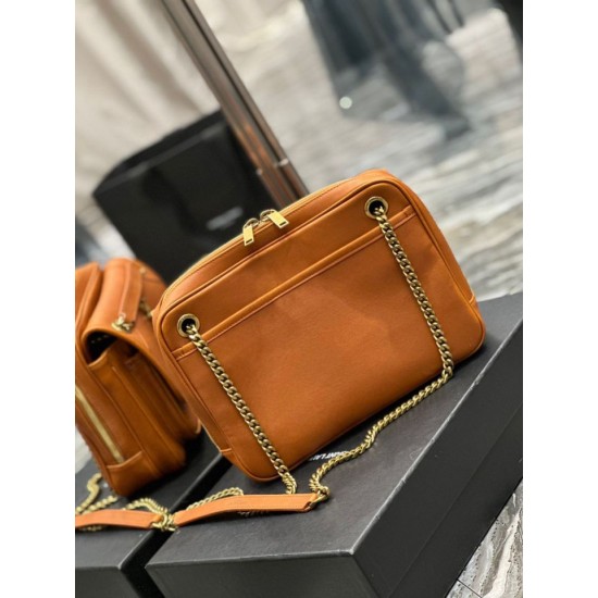 Replica Borsa fotografica YSL Saint Laurent Niki in pelle liscia Cognac Replica Borsa fotografica YSL Saint Laurent Niki in pelle liscia Cognac
