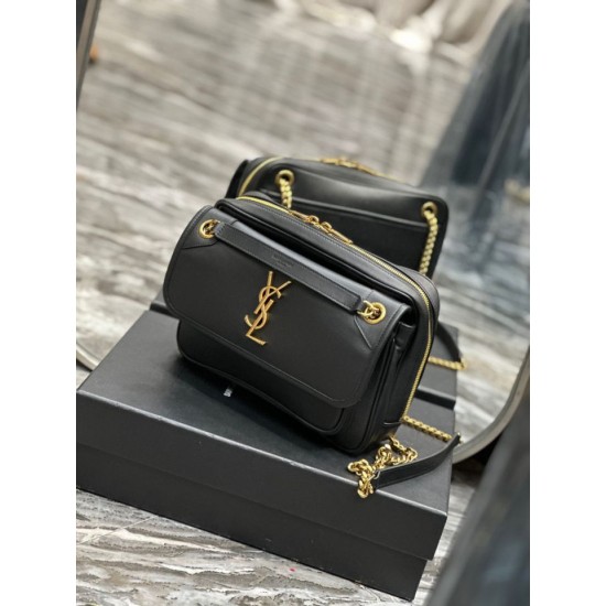 Replica Borsa fotografica YSL Saint Laurent Niki in pelle liscia Nera Replica Borsa fotografica YSL Saint Laurent Niki in pelle liscia Nera