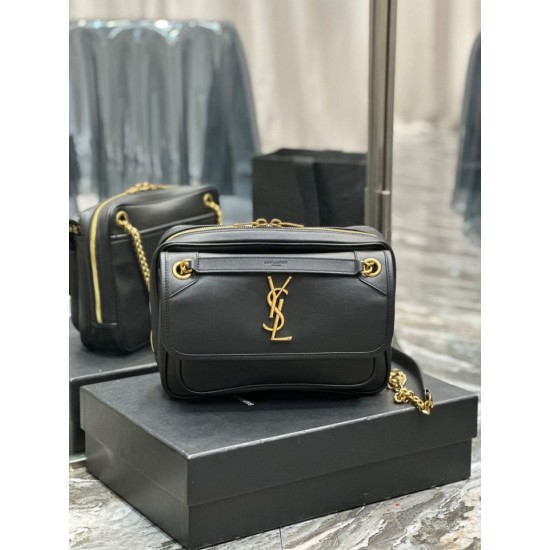Replica Borsa fotografica YSL Saint Laurent Niki in pelle liscia Nera Replica Borsa fotografica YSL Saint Laurent Niki in pelle liscia Nera