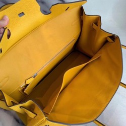 Herme Birkin Borsa 35cm fatta a mano Clemence Yellow Herme Birkin Borsa 35cm fatta a mano Clemence Yellow
