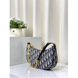 Borsa Christian Dior CD Lounge Dior Oblique Jacquard Blu Borsa Christian Dior CD Lounge Dior Oblique Jacquard Blu