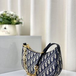 Borsa Christian Dior CD Lounge Dior Oblique Jacquard Blu