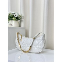 Christian Dior CD Lounge Bag Supple Macrocannage Bianco
