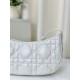 Replica Christian Dior CD Lounge Bag Supple Macrocannage Bianco Replica Christian Dior CD Lounge Bag Supple Macrocannage Bianco