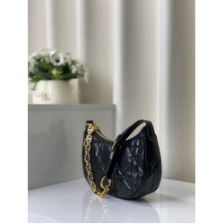 Borsa Christian Dior CD Lounge morbida Macrocannage nera Borsa Christian Dior CD Lounge morbida Macrocannage nera