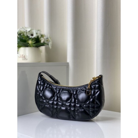 Replica Borsa Christian Dior CD Lounge morbida Macrocannage nera Replica Borsa Christian Dior CD Lounge morbida Macrocannage nera