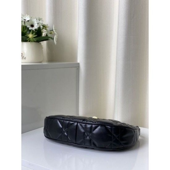 Replica Borsa Christian Dior CD Lounge morbida Macrocannage nera Replica Borsa Christian Dior CD Lounge morbida Macrocannage nera