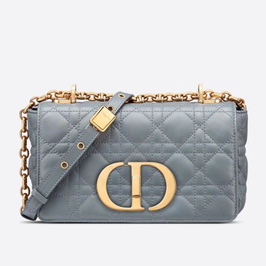 Replica Borsa Caro piccola Christian Dior in pelle di vitello Cannage Blu nuvola Replica Borsa Caro piccola Christian Dior in pelle di vitello Cannage Blu nuvola