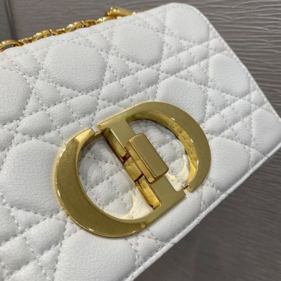 Replica Borsa Caro piccola Christian Dior in pelle di vitello Cannage bianca Replica Borsa Caro piccola Christian Dior in pelle di vitello Cannage bianca