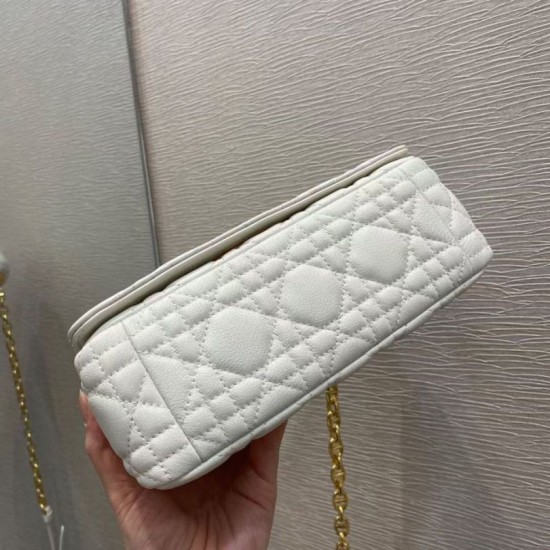 Replica Borsa Caro piccola Christian Dior in pelle di vitello Cannage bianca Replica Borsa Caro piccola Christian Dior in pelle di vitello Cannage bianca