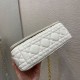 Replica Borsa Caro piccola Christian Dior in pelle di vitello Cannage bianca Replica Borsa Caro piccola Christian Dior in pelle di vitello Cannage bianca