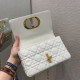 Replica Borsa Caro piccola Christian Dior in pelle di vitello Cannage bianca Replica Borsa Caro piccola Christian Dior in pelle di vitello Cannage bianca