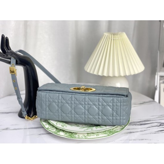 Replica Christian Dior Borsa Dior Caro grande azzurro Replica Christian Dior Borsa Dior Caro grande azzurro