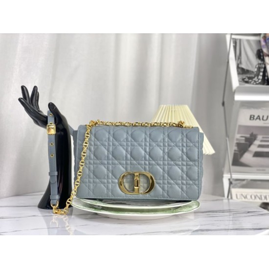 Replica Christian Dior Borsa Dior Caro grande azzurro Replica Christian Dior Borsa Dior Caro grande azzurro