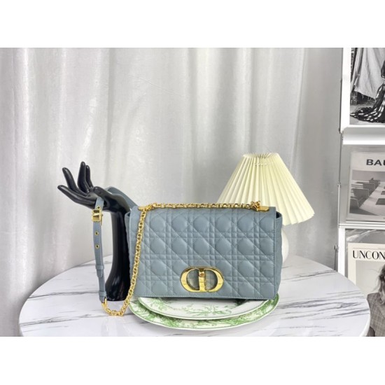 Replica Christian Dior Borsa Dior Caro grande azzurro Replica Christian Dior Borsa Dior Caro grande azzurro
