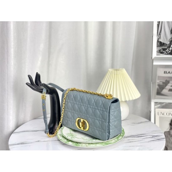Replica Christian Dior Borsa Dior Caro grande azzurro Replica Christian Dior Borsa Dior Caro grande azzurro