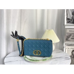Christian Dior Borsa Dior Caro grande Blu Christian Dior Borsa Dior Caro grande Blu