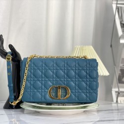 Christian Dior Borsa Dior Caro grande Blu