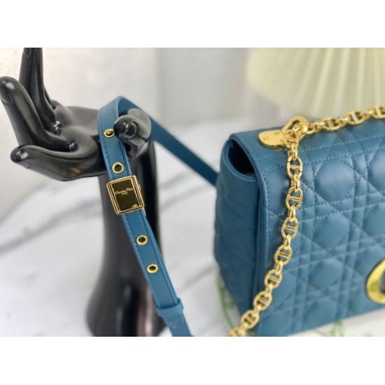 Replica Christian Dior Borsa Dior Caro grande Blu Replica Christian Dior Borsa Dior Caro grande Blu