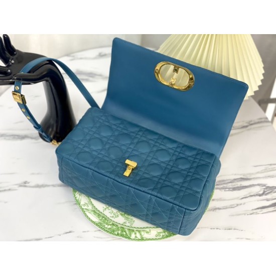Replica Christian Dior Borsa Dior Caro grande Blu Replica Christian Dior Borsa Dior Caro grande Blu