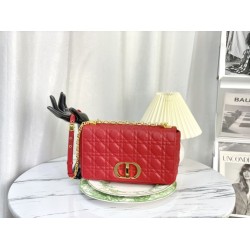 Christian Dior Borsa Dior Caro grande rossa Christian Dior Borsa Dior Caro grande rossa