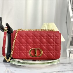 Christian Dior Borsa Dior Caro grande rossa