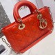 Replica Borsa Christian Dior Lady D-Joy in pelle di agnello Cannage arancione Replica Borsa Christian Dior Lady D-Joy in pelle di agnello Cannage arancione