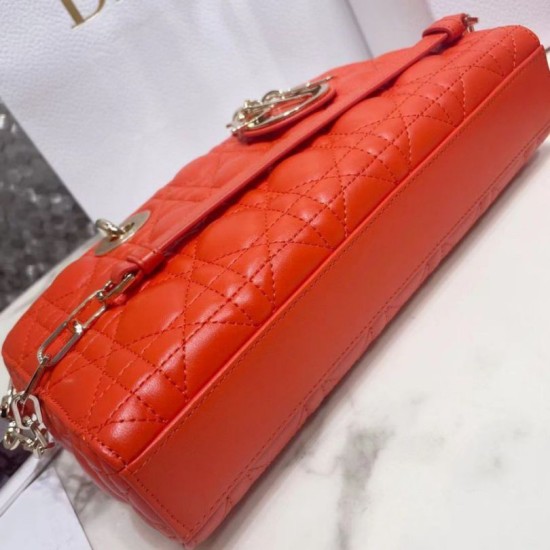 Replica Borsa Christian Dior Lady D-Joy in pelle di agnello Cannage arancione Replica Borsa Christian Dior Lady D-Joy in pelle di agnello Cannage arancione