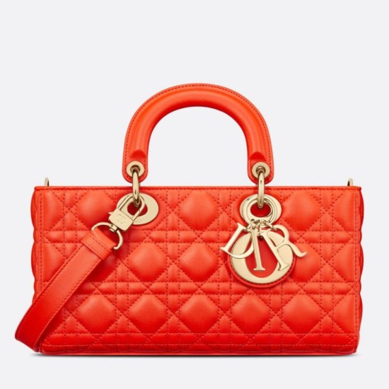 Replica Borsa Christian Dior Lady D-Joy in pelle di agnello Cannage arancione Replica Borsa Christian Dior Lady D-Joy in pelle di agnello Cannage arancione