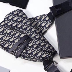 Christian Dior Saddle Belt Borsa da uomo in tela obliqua
