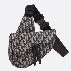 Christian Dior Saddle Belt Borsa da uomo in tela obliqua