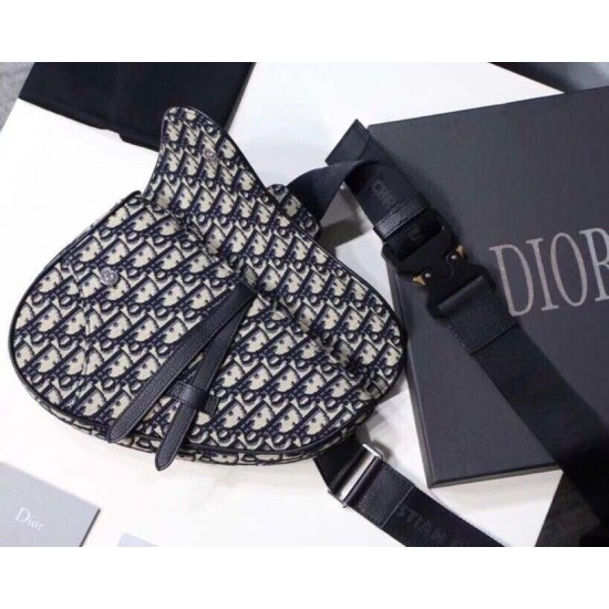 Replica Christian Dior Saddle Belt Borsa da uomo in tela obliqua Replica Christian Dior Saddle Belt Borsa da uomo in tela obliqua