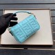 Replica Borsa Fendi Mini Baguette FF Motivo Blu
