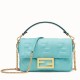 Replica Borsa Fendi Mini Baguette FF Motivo Blu