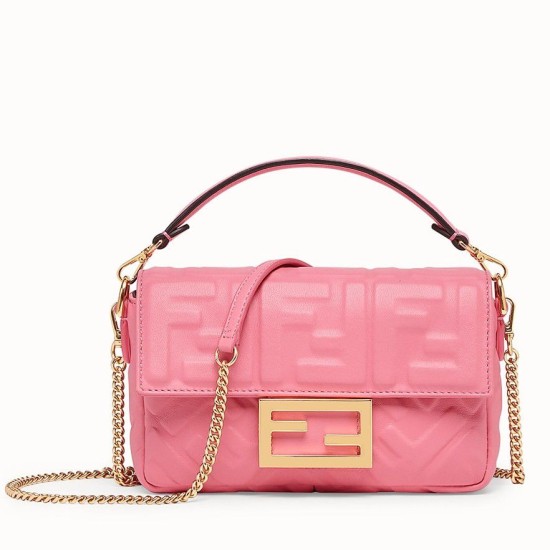 Replica Borsa Fendi Mini Baguette FF Motivo Rosa Replica Borsa Fendi Mini Baguette FF Motivo Rosa