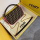 Replica Borsa Fendi Mini Baguette In Tessuto FF Con Finiture Fucsia Replica Borsa Fendi Mini Baguette In Tessuto FF Con Finiture Fucsia