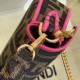 Replica Borsa Fendi Mini Baguette In Tessuto FF Con Finiture Fucsia Replica Borsa Fendi Mini Baguette In Tessuto FF Con Finiture Fucsia