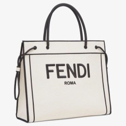 Borsa shopper Roma grande Fendi in tela non tinta
