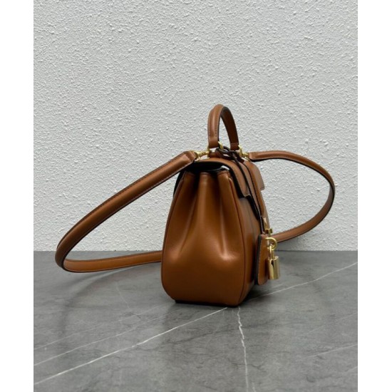 Replica Celine Mini 16 Borsa in pelle di vitello naturale Caffè Replica Celine Mini 16 Borsa in pelle di vitello naturale Caffè