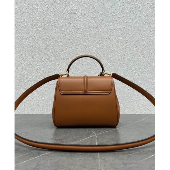 Replica Celine Mini 16 Borsa in pelle di vitello naturale Caffè Replica Celine Mini 16 Borsa in pelle di vitello naturale Caffè