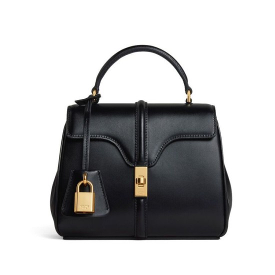 Replica Borsa Celine Mini 16 Pelle di vitello naturale Nera Replica Borsa Celine Mini 16 Pelle di vitello naturale Nera