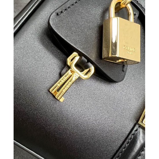 Replica Borsa Celine Mini 16 Pelle di vitello naturale Nera Replica Borsa Celine Mini 16 Pelle di vitello naturale Nera