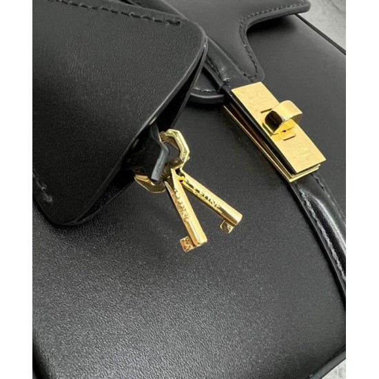 Replica Borsa Celine Mini 16 Pelle di vitello naturale Nera Replica Borsa Celine Mini 16 Pelle di vitello naturale Nera