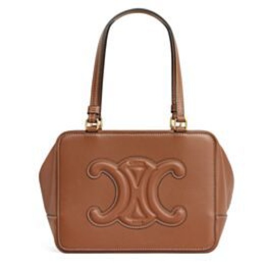 Replica Borsa a cubo piegata Celine Caffè