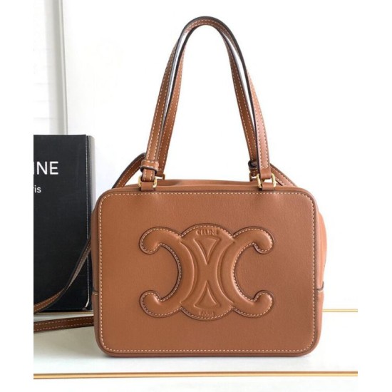 Replica Borsa a cubo piegata Celine Caffè