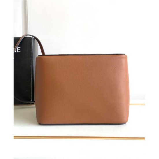 Replica Borsa a cubo piegata Celine Caffè