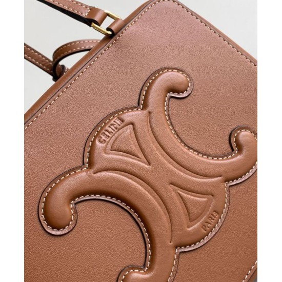 Replica Borsa a cubo piegata Celine Caffè