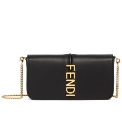 Portafoglio Fendi Fendigraphy Su Catena 8BS076 Nero